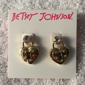 Besty Johnson earrings. heart locket shaped